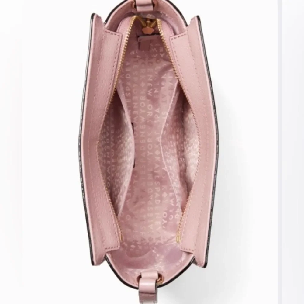 Kate Spade NWOT Grand Street Hayden Dusty Pink Peony Leather Crossbody